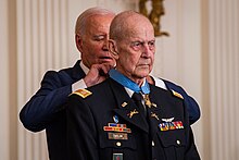 President Biden presents the Medal of Honor to Larry Taylor President Joseph R. Biden Jr. presents the Medal of Honor to former U.S. Army Capt. Larry L. Taylor.jpg