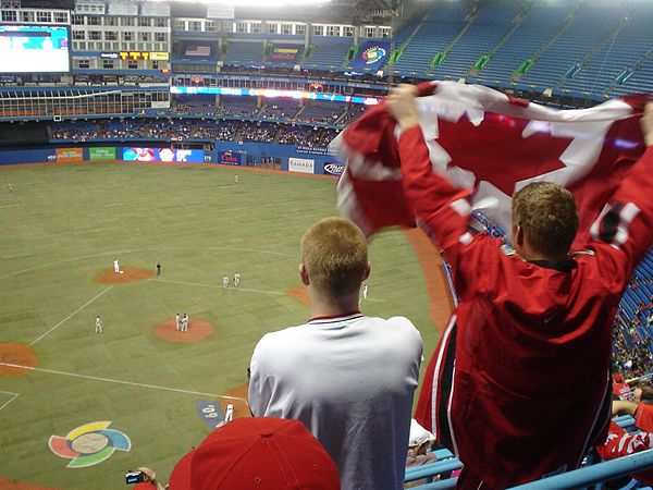 Team Canada plays at the 2009 WBC as hosting fans cheer the players on