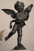 A. Verrocchio.  Putto med en delfin.  1470. Bronze.  Palazzo Vecchio, Firenze