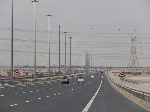 Dukhan Highway verbindt Doha met de westkust