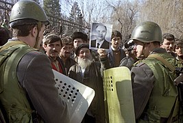 Manifestación en Dushanbe, 15 de febrero