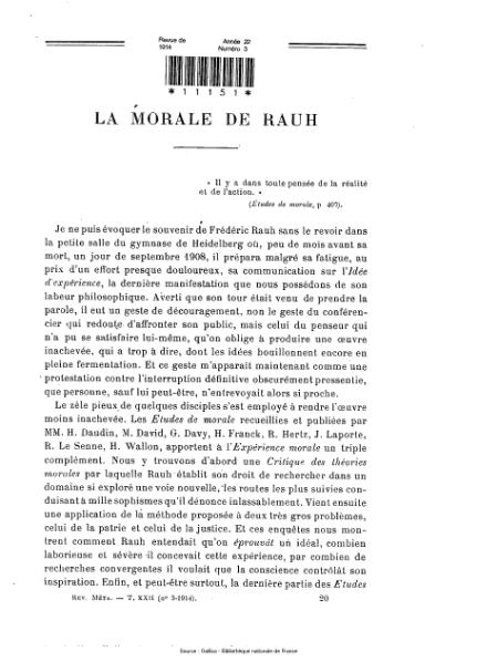 File:Revue de métaphysique et de morale, numéro 3, 1914.djvu