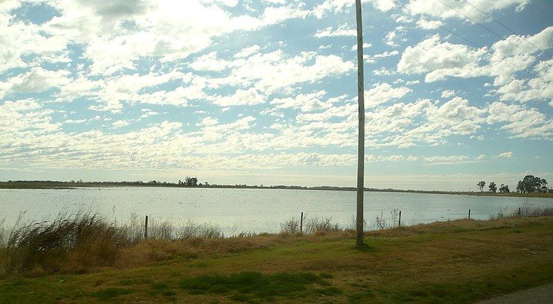 File:Ruta Fortín Olavarría - Trenque Lauquen 2 acceso Balbín laguna.jpg