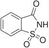 Die Strukturformel von Saccharin