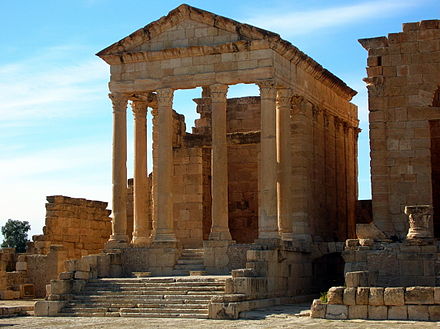 Temple of Minerva in Sbeitla, Tunisia