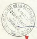 Thumbnail for File:Seal of the Cabinet of the Commissioner of the French Republic in Cochinchina (1950).png