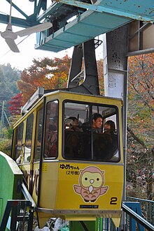 昇仙峡ロープウェイのゴンドラ