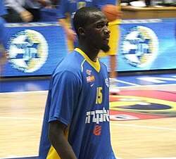 James in a Maccabi shirt in 2011