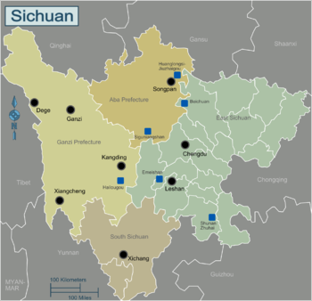 Mapa dividido por regiones