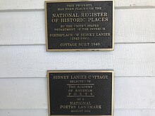 Sidney Lanier Cottage Wikipedia
