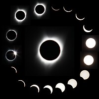 Sequence starting at 9:06 am, totality at 10:19 am, and ending at 10:21 am PDT, as seen from Corvallis, Oregon