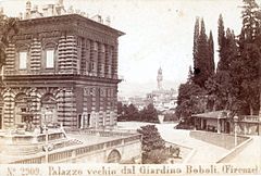 Sommer, Giorgio (1834-1914) & Behles, Edmund (1841-1924) - n. 2909 - Palazzo Vecchio dal Giardino Boboli (Firenze).jpg