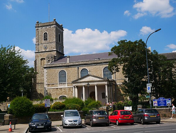 The medieval Church of Saint Mary the Virgin in Lewisham