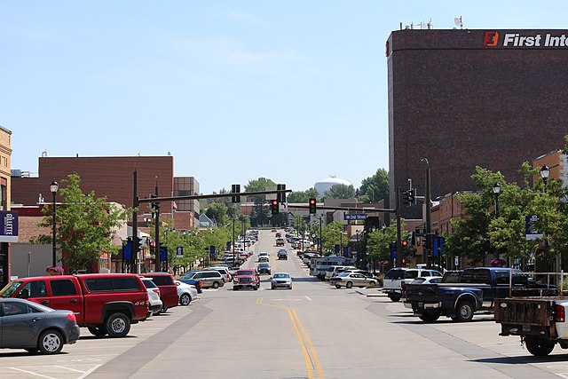 Downtown Gillette on South Gillette Avenue looking south
