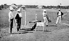 Golfers tee off at the Brisbane Golf Club Championship Tournament at Yeerongpilly Links, Brisbane, 1910 StateLibQld 2 118032 Golfers tee off at the Brisbane Golf Club Championship Tournament at Yeerongpilly Links, Brisbane, 1910.jpg