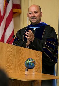 ADM James G. Stavridis, former Commander, EUCOM, and NATO Supreme Allied Commander Europe, in 2014 Stavridis 2014 Fletcher Convocation.jpg