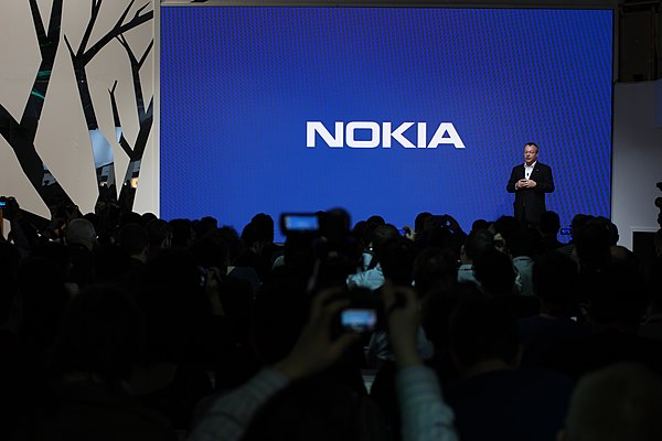 Elop on stage at the 2014 Mobile World Congress