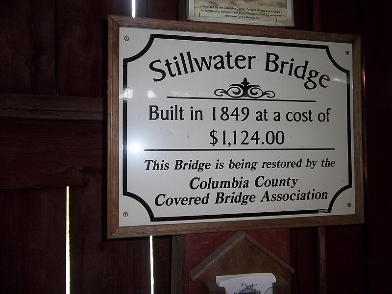 File:Stillwater Covered Bridge No. 134 information plaque.JPG