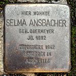 Selma Ansbacherin (Sterngasse 16) kompastuskivi