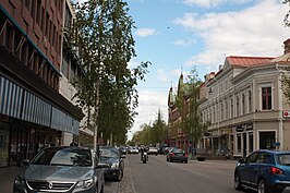 Storgatan in het centrum van Umeå