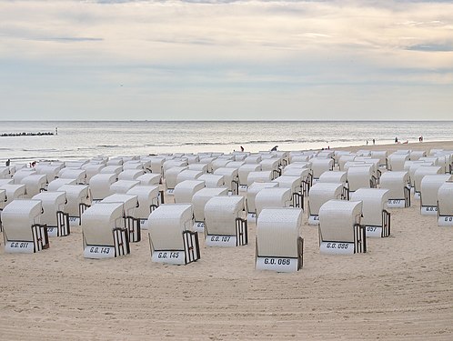 Strandkörbe, Seebad Sellin, Rügen, Deutschland