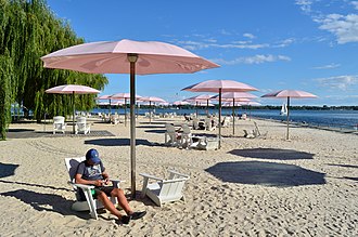 The pink umbrellas, supplied by Soheil Mosun Ltd., were criticised for contributing to the high cost of revitalizing Sugar Beach SugarBeach8.jpg