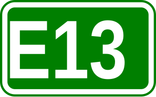 European route E13 European road route in the UK