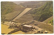 The spillway, nearing completion in 1964