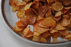 A close-up view of seasoned tapioca chips Tapioca Chips.jpg
