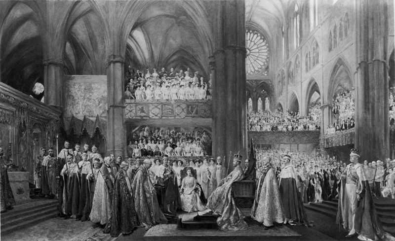 File:The Coronation Ceremony of His Most Gracious Majesty King George V in Westminster Abbey. 22nd June 1911 by John Henry Frederick Bacon.jpg