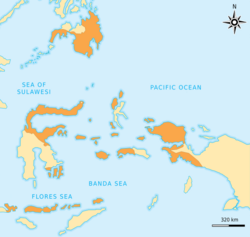 Greatest extent of the Sultanate of Ternate