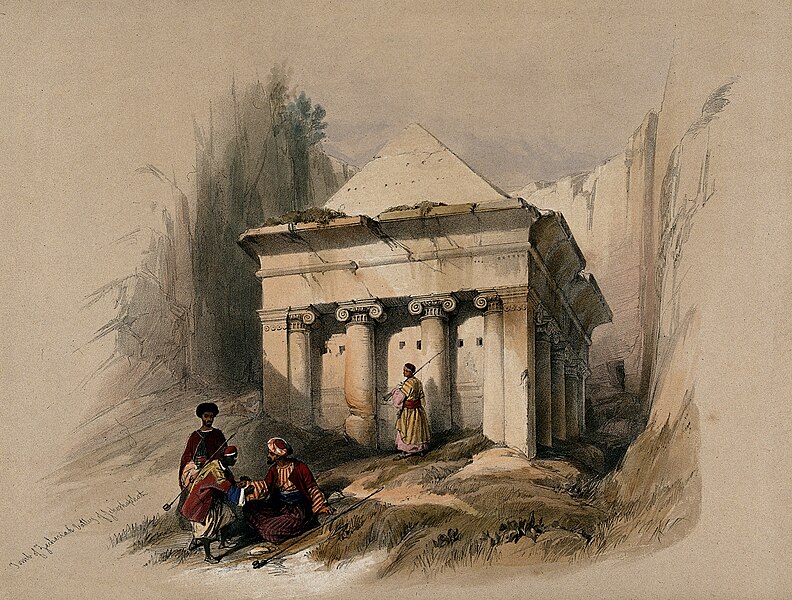 File:The tomb of Zechariah in the valley of Jehoshaphat, Jerusalem. Wellcome V0049399.jpg