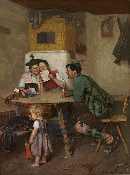 File:Theodor Kleehaas Familie liest einen Brief.jpg