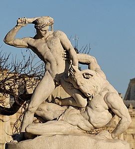 Theseus and the Minotaur (1826) by Jules Ramey, in the Grand Carré