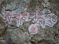 Tibetan script on wall