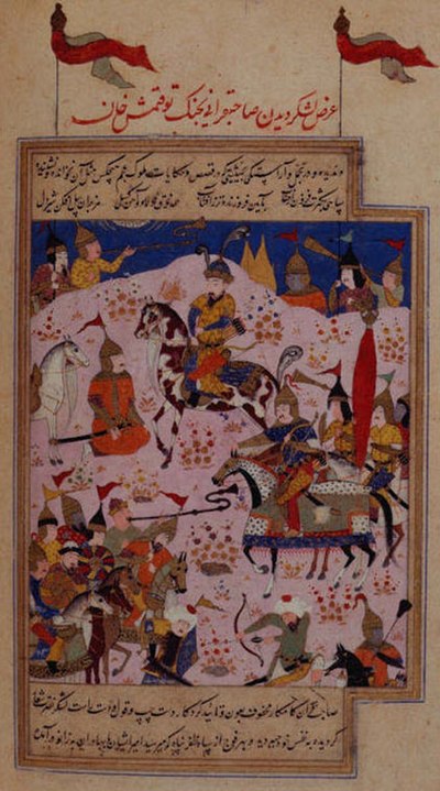 Timur and his troops gather to launch a war against Tokhtamysh.