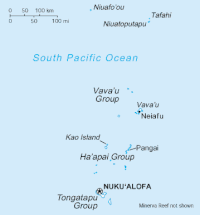 Kart over Tonga
