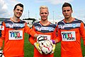 Torhüter des SC Wiener Neustadt 2015-2016: Martin Fraisl (links), Domenik Schierl (Mitte), Stefan Schuller (rechts)