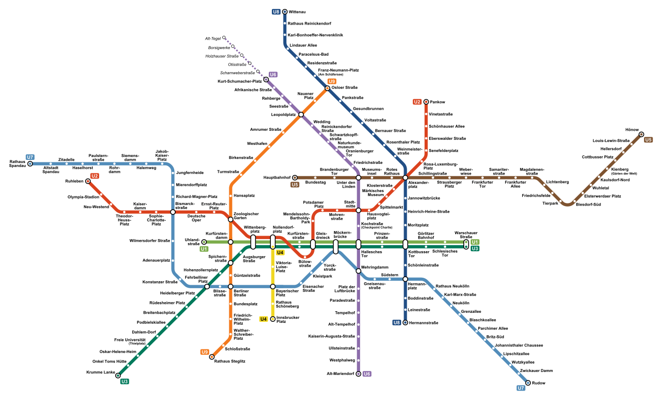 Берлинское метро схема на русском - 80 фото