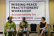 In August 2015, the leaders of Kenya, Liberia, Sierra Leone, Uganda, eastern Democratic Republic of the Congo, and South Sudan met in Kampala, Uganda to discuss how they document and prosecute sexual violence in their respective countries. U.S. Institute of Peace.jpg