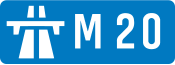 M20 motorway shield