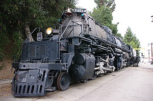 Union Pacific "Big Boy" Number 4014 on static display at the RailGiants Train Museum in Pomona, California, United States
