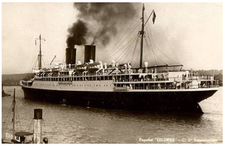 SS <i>Colombie</i> French merchant ship later converted hospital ship