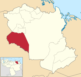 Locatie van de gemeente in Monagas