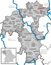 Lage der Verwaltungsgemeinschaft Bergtheim im Landkreis Würzburg