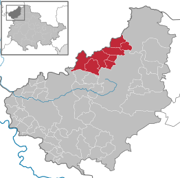 Kaart van Verwaltungsgemeinschaft Lindenberg/Eichsfeld