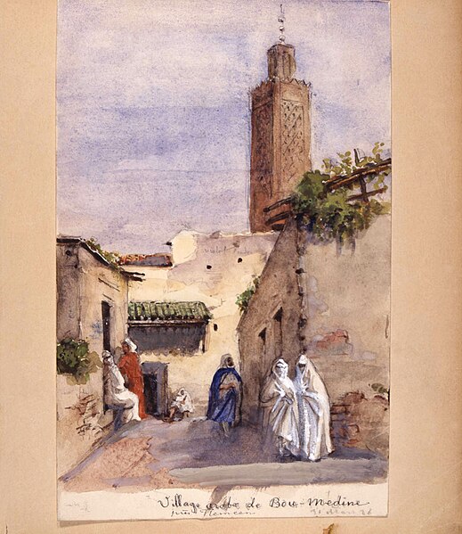 File:Village arabe de Bou-Médine. Tlemcen, Algeriet. Fritz von Dardel, 1886-03-31 - Nordiska Museet - NMA.0037309.jpg