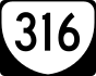 State Route 316 işaretçisi