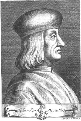 <span class="mw-page-title-main">Aldus Manutius</span> Italian printer and humanist (1449/1452–1515)