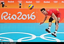 Volleyball, match between Iran and Egypt at the Olympic Games in 2016 05.jpg